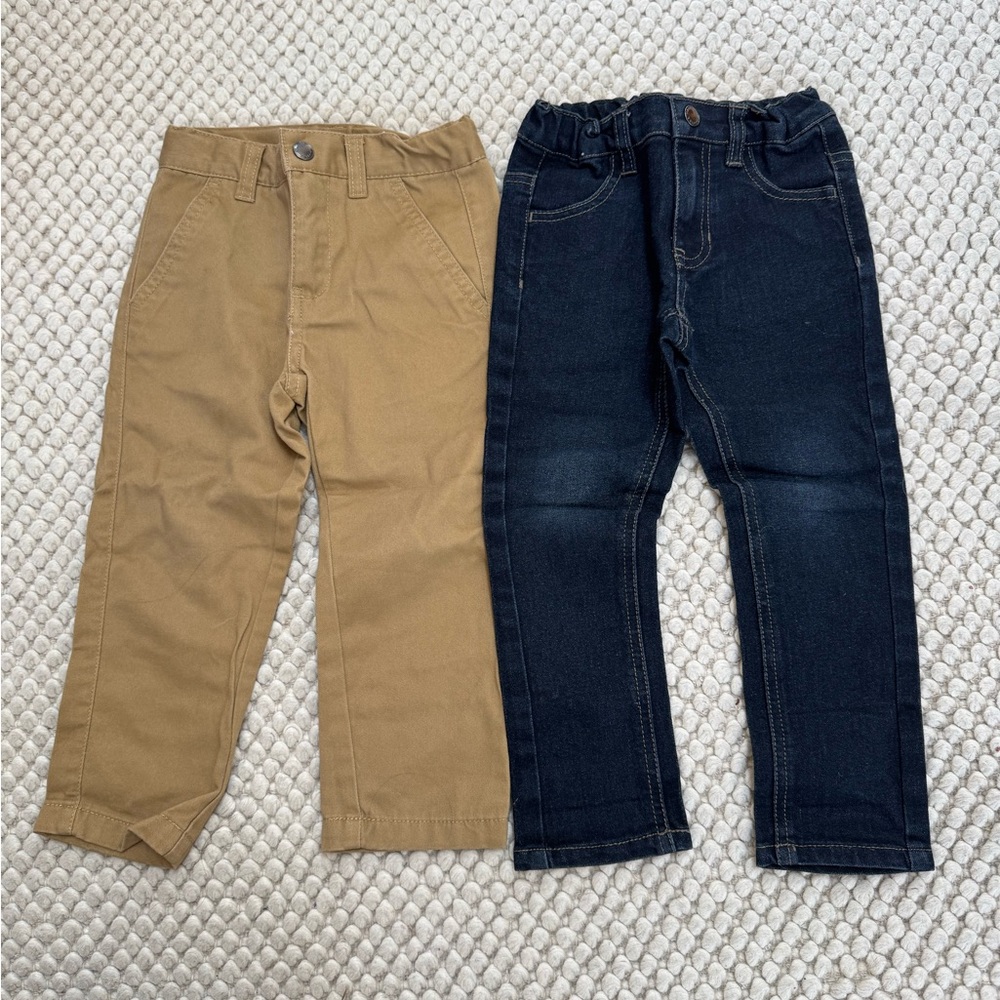 Kids Tan Pants and Jeans set